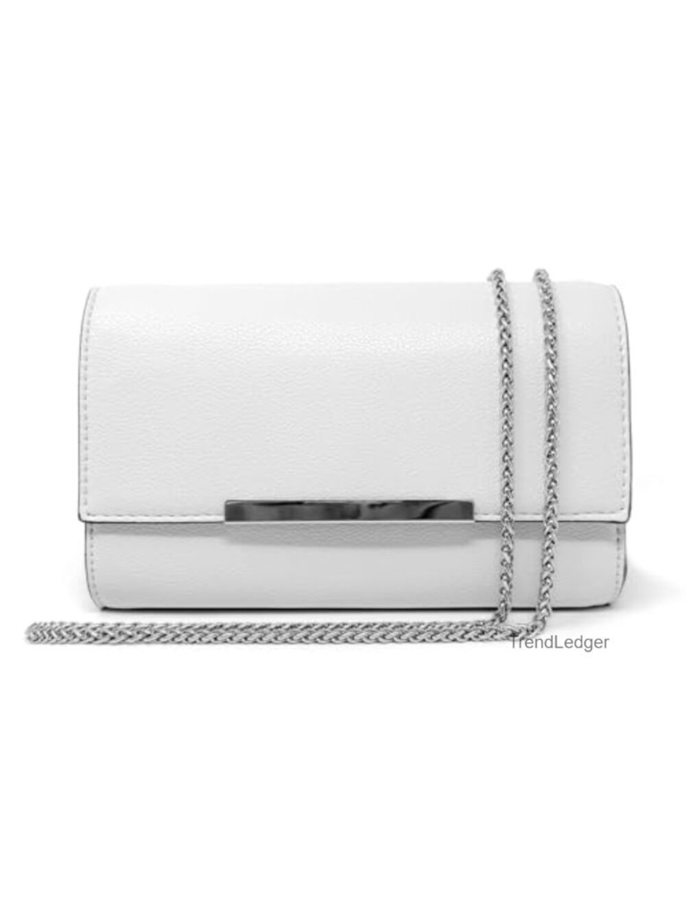 Vegan Leather Convertible Wristlet Clutch Evening Bag Detachable Chain Strap